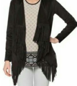 DG2 Diane Gilman Fringed Jacket